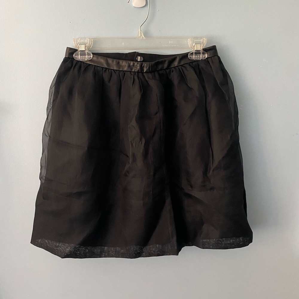 Tibi Silk Mini Skirt with Leather Waistband (+ BOGO SALE!)